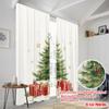 2pcs,2D Plane Printing Print Curtains Christmas Tree Gifts Festive (3) Durable Polyester (without Rod) Versatile All Ldeal for