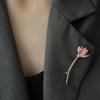 Exquisite Brooches for Women Elegant Lotus Flower Metal Badges Brooches Casual Office Pins Suit Jewelry