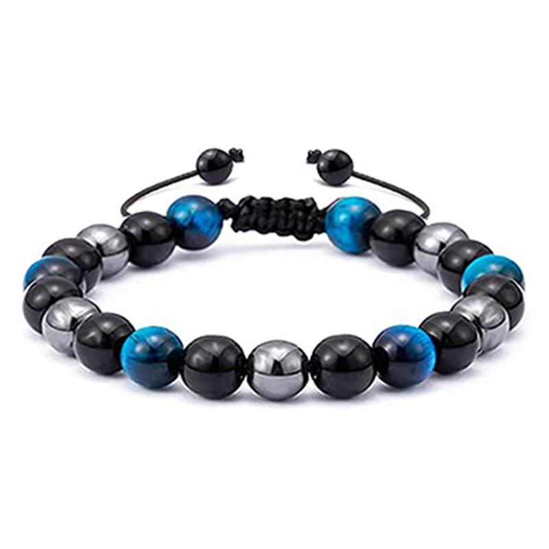 JYL TS Bracelet Men's Beaded  Braided Elastic Boosts Stability & Fortune