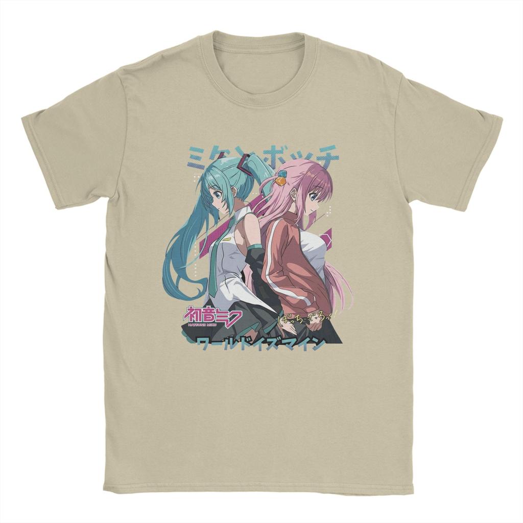 Love Together Hatsunes Mikus T Shirt Mens Cotton Novelty TShirts Round Collar Tee Shirt Short Sleeve Tops Graphic Printed