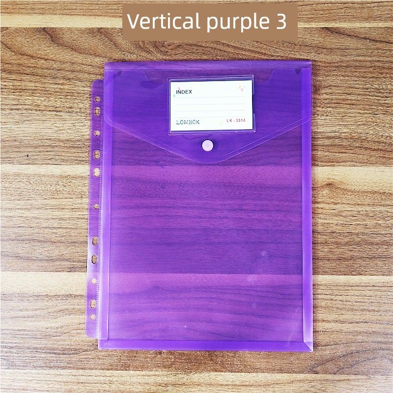 11-Hole Loose-Leaf Bag A4 Folder Protecting Bag Portfolio Contract Information Bag Certificate ID Storage Bag Examination Paper Bag