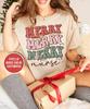 Retro Christmas Nurse Shirt Merry Nurse Shirt Nicu Nurse Shirt Icu Nurse Apparel Er Nurse Shirt Nurse Practitioner PEDS Pediatric Nurse Gift