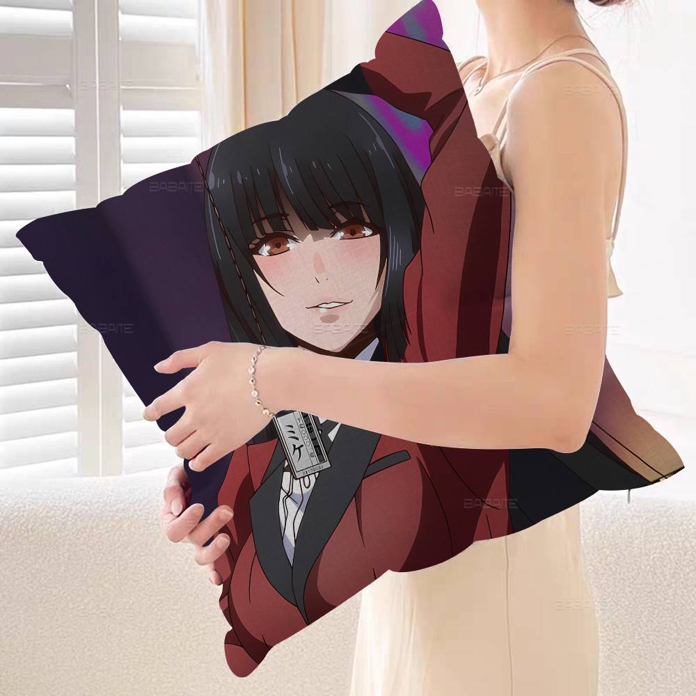 Anime Kakegurui Pillow Cover Sofa Cushion Cover Home Room Decoration Children Gift