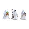 3pcs Resin Material Ghost Ornaments Spooky Style Resin Gardening Statue  Study Decor
