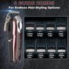 5 Star Cordless Magic Clip Professional Hair Clippers Trimmers Pro Lightweight Haircutting Kit Barbers Supplies Set Wine Red