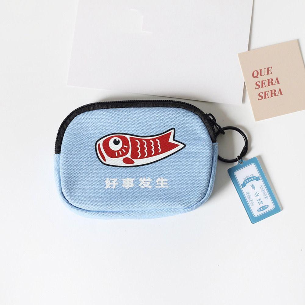 Wealth Gift Pendant Keychain For Children Lucky Koi Wallet Card Holder Short Purse Coin Purse
