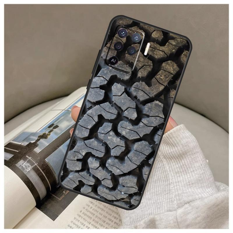 Tire Tread Wheel Case For Oppo A16 A76 A96 A60 A98 A58 A78 A18 A38 A80 A40 A77 A57 A17 A74 A54 A94 A15 A5 Pro
