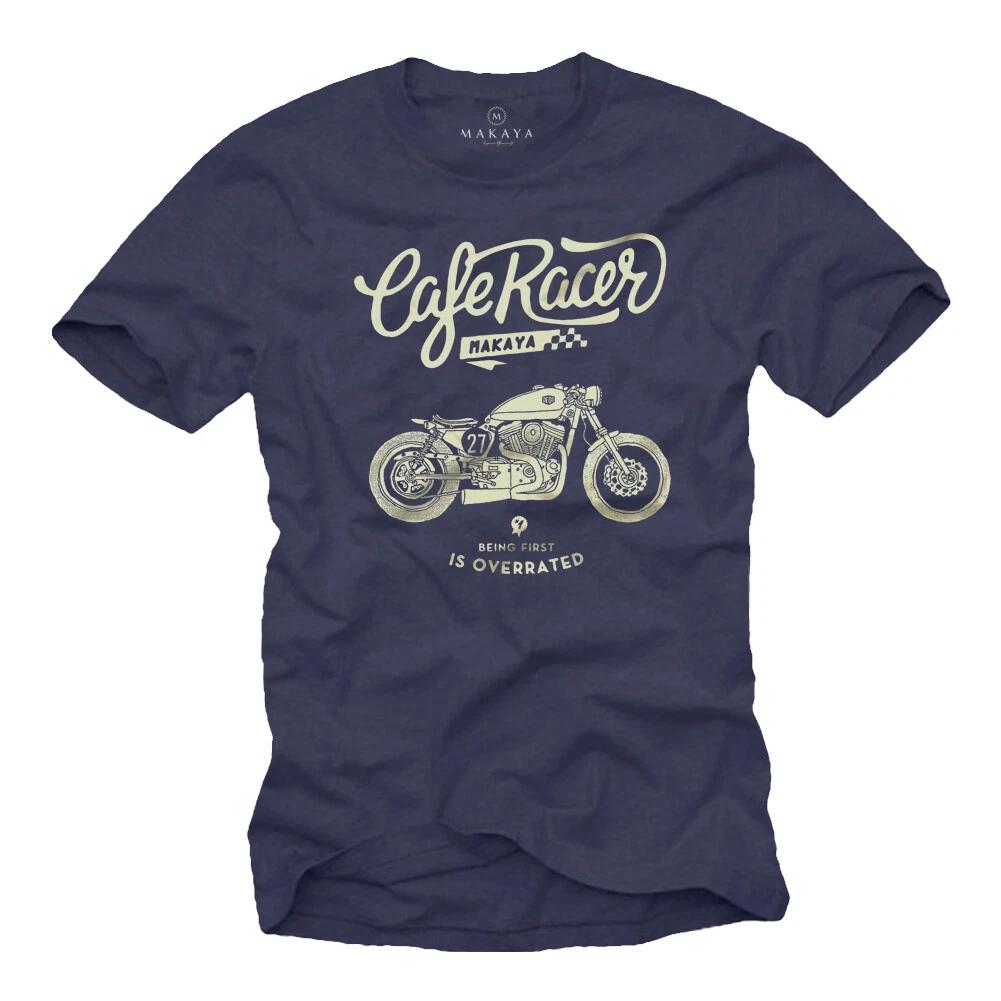 

Vintage Cafe Racer Biker Motorcycle Gifts Rocker Clothing T Shirt- XL
