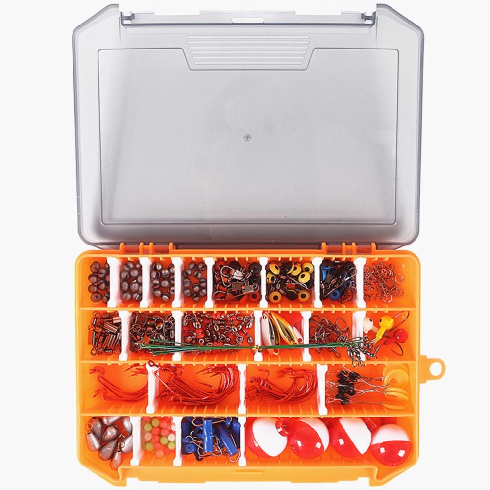 263 ks/sada Sada rybářských potřeb s krabičkou včetně rybářských závaží Potápěče Jig Háčky Korálky Otočné Snap Bobbers