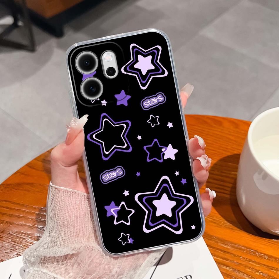 For Oppo Reno 14F 5G Phone Case Leisure Style Patterns Soft Silicone TPU Transparent Lightweight Cover For Oppo Reno14 F Capa
