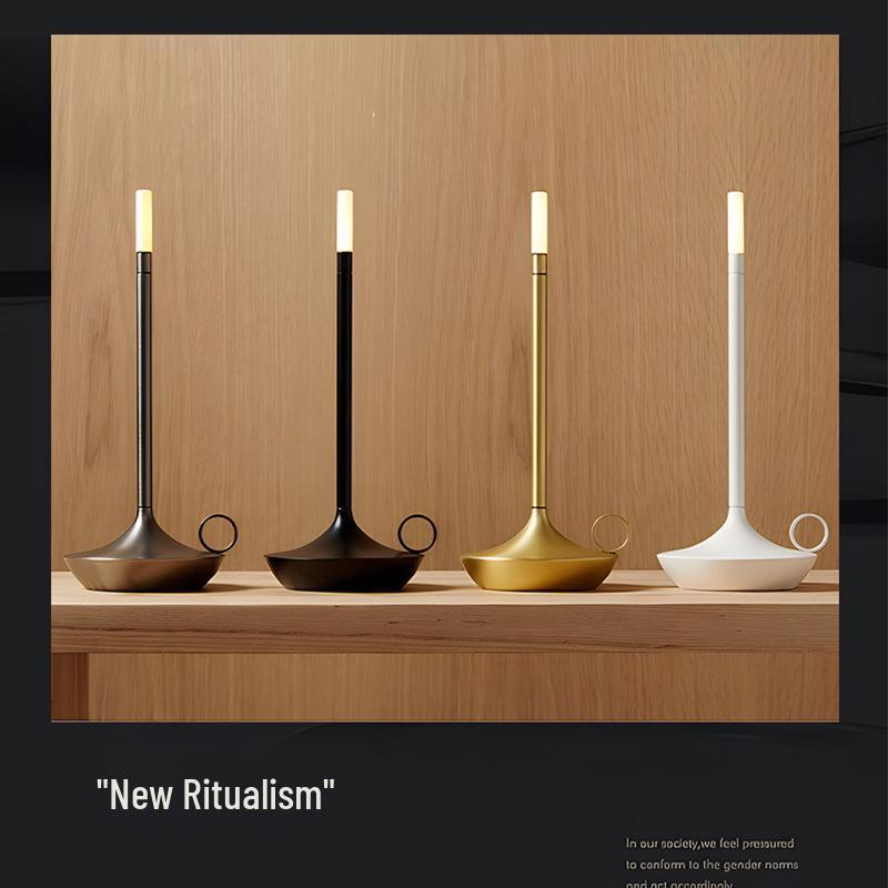 Aladdin-Style Touch Dimming Metal Desk Lamp for Camping & Outdoor Use