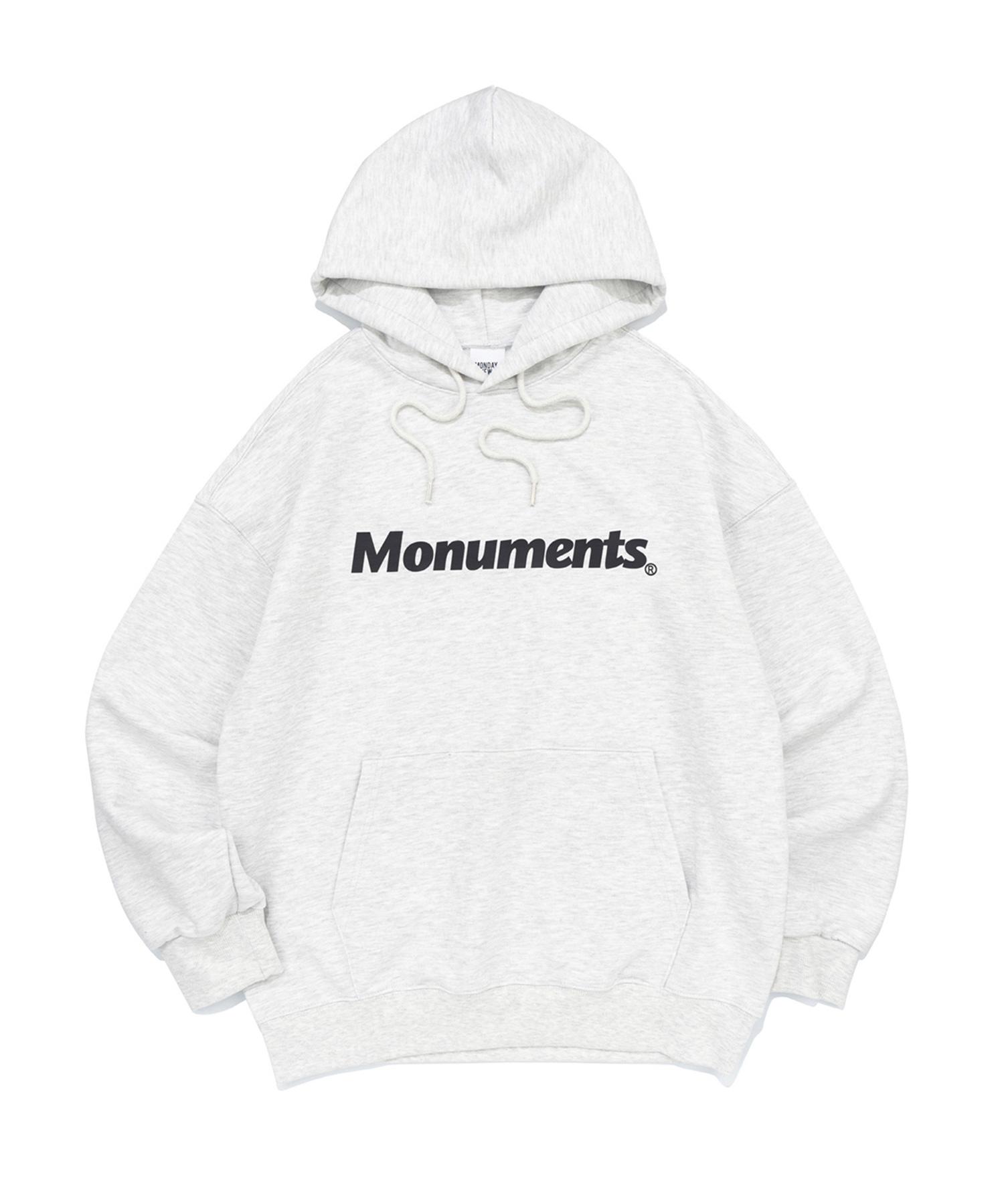 Худи с логотипом Monument Og (Светлый Меланж) Light Melange/S