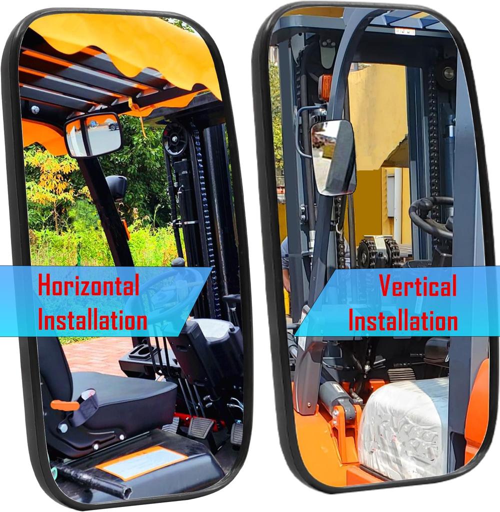 Truck Rearview or Side View Mirrors for Dump and Loaders Compatible with Reverse Mirrors 9 x 5 Inch Mirrors, Forklifts, Plows, Excavators, Trucks,