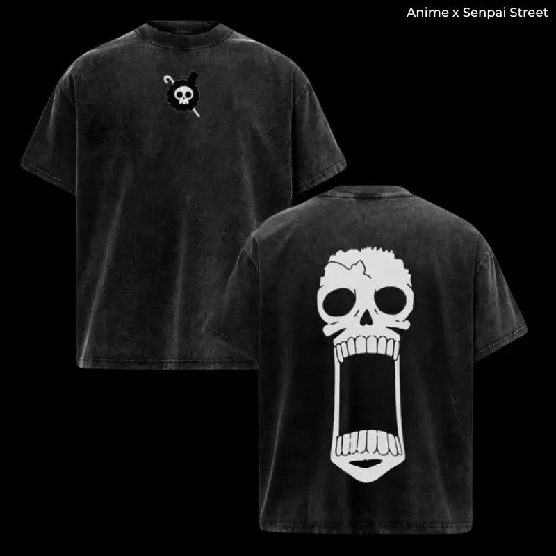 Brook Skull Shirt ? Vintage Oversized One Piece Tee, Soul King Skeleton S