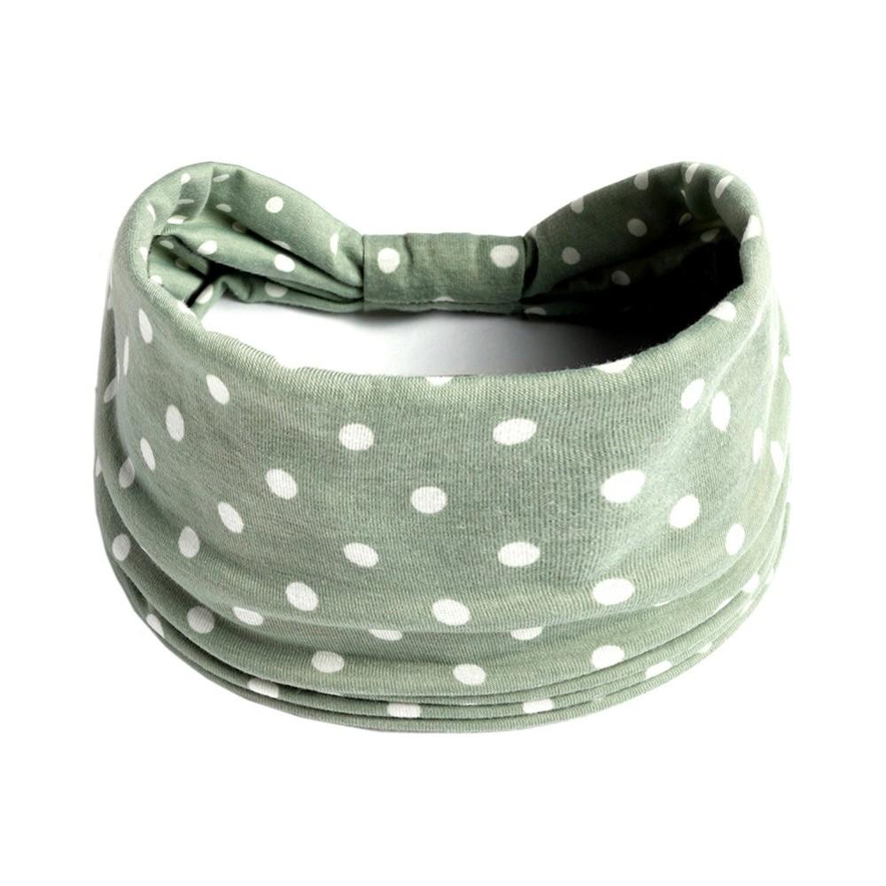 

Fashion Wide Headband Pot Dot African Pattern Women Headwrap Non Slip Extra Large Workout Headband For Dance Biker Sweatband світло-зелений колір