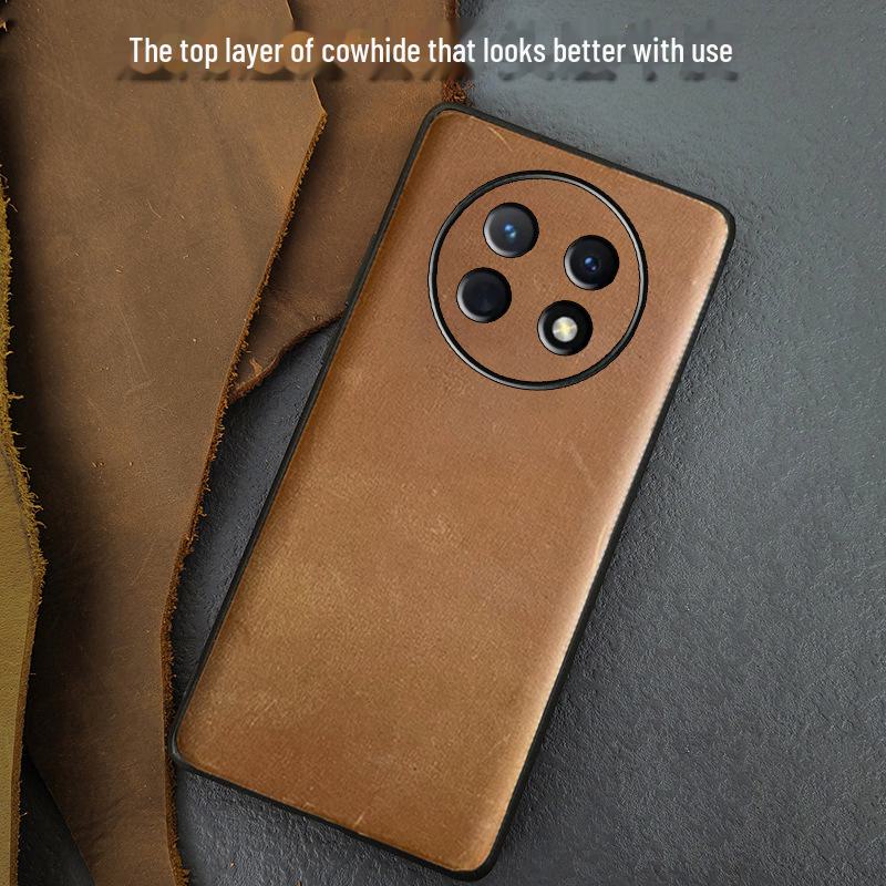 Huawei Enjoy 60 Pro Cowhide Leather Full Package Protective Cover for 60X - Genuine leather high-end case.