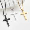Men's Minimalist Titanium Steel Cross Necklace - Non-fading, Unique Sweater Chain Design