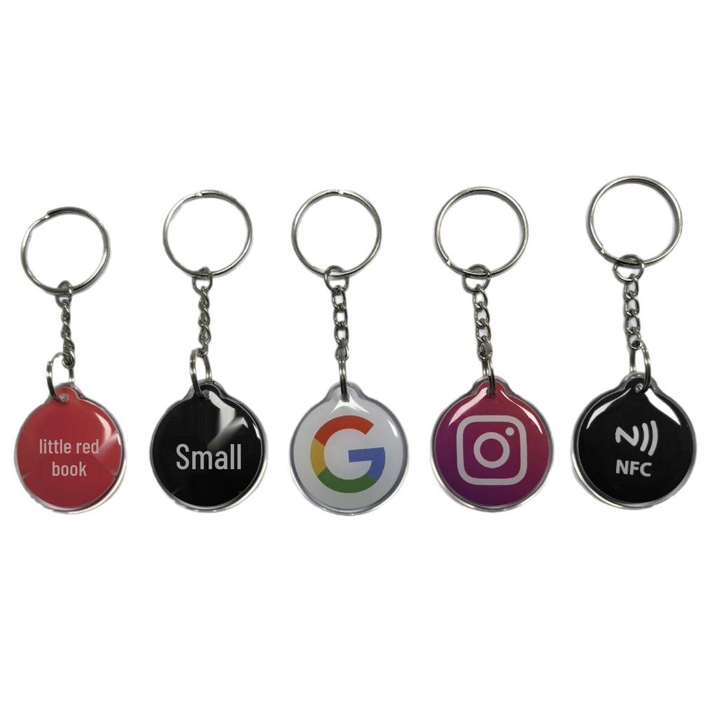 NFC URL Tag for Google & Xiaohongshu: Epoxy Card with LG Rating for Evaluations & Reviews