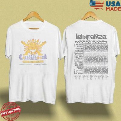 Lollapalooza Sunburst Lineup Doppelseitiges T-Shirt Unisex T-Shirt