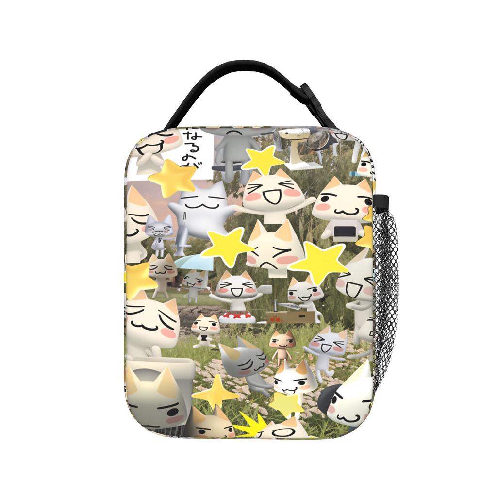 Toro Inoue Cat Lunch Bag For Child Graphic Design Lunch Box Vintage Office Cooler Bag Portable Insulated Oxford Tote Food Bags