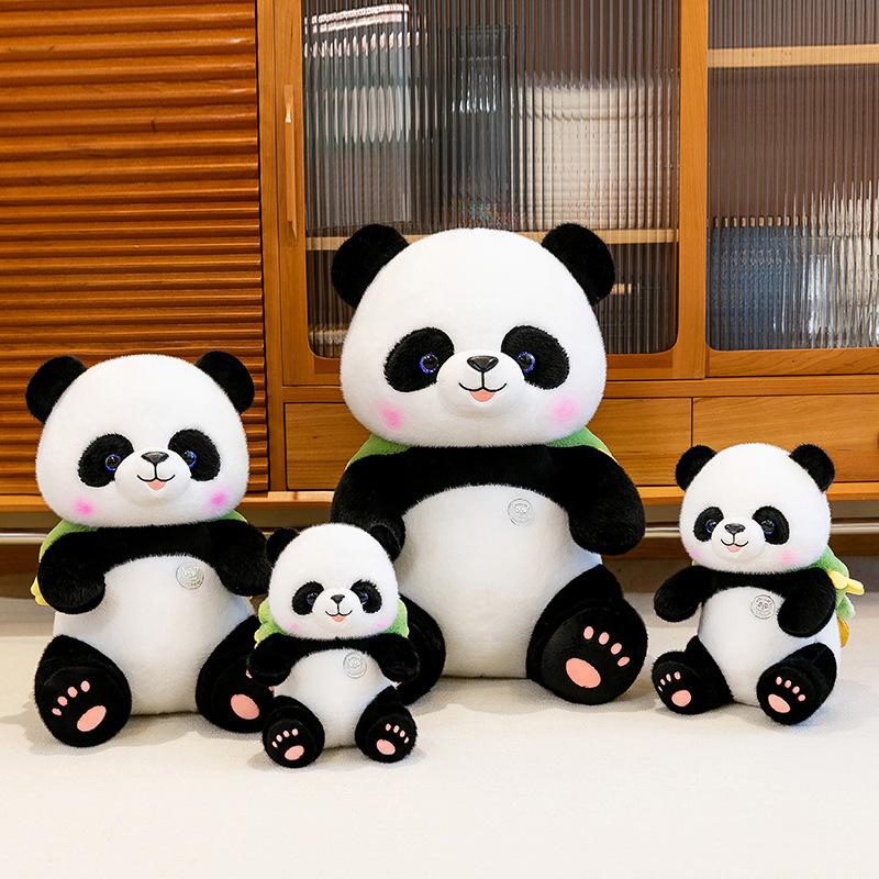 Creative faucet hat panda doll plush toy giant panda doll throw pillow Sichuan panda house commemorative gift