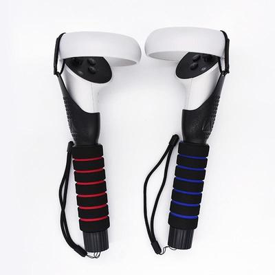 Dual Handles Gamepad for Oculus Quest 2 Extension Grips for Oculus Quest Long Stick Controllers Playing Beat Saber Games