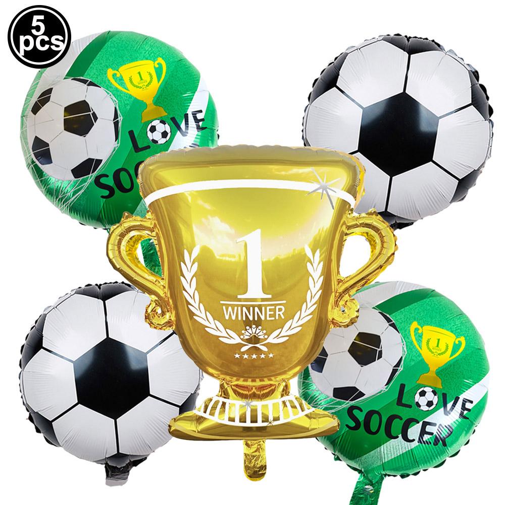 3D Standing Soccer Trophy Foil Balloon for Kids Football Soccer Theme Birthday Party Baby Shower Decoration Sport Party Supplies