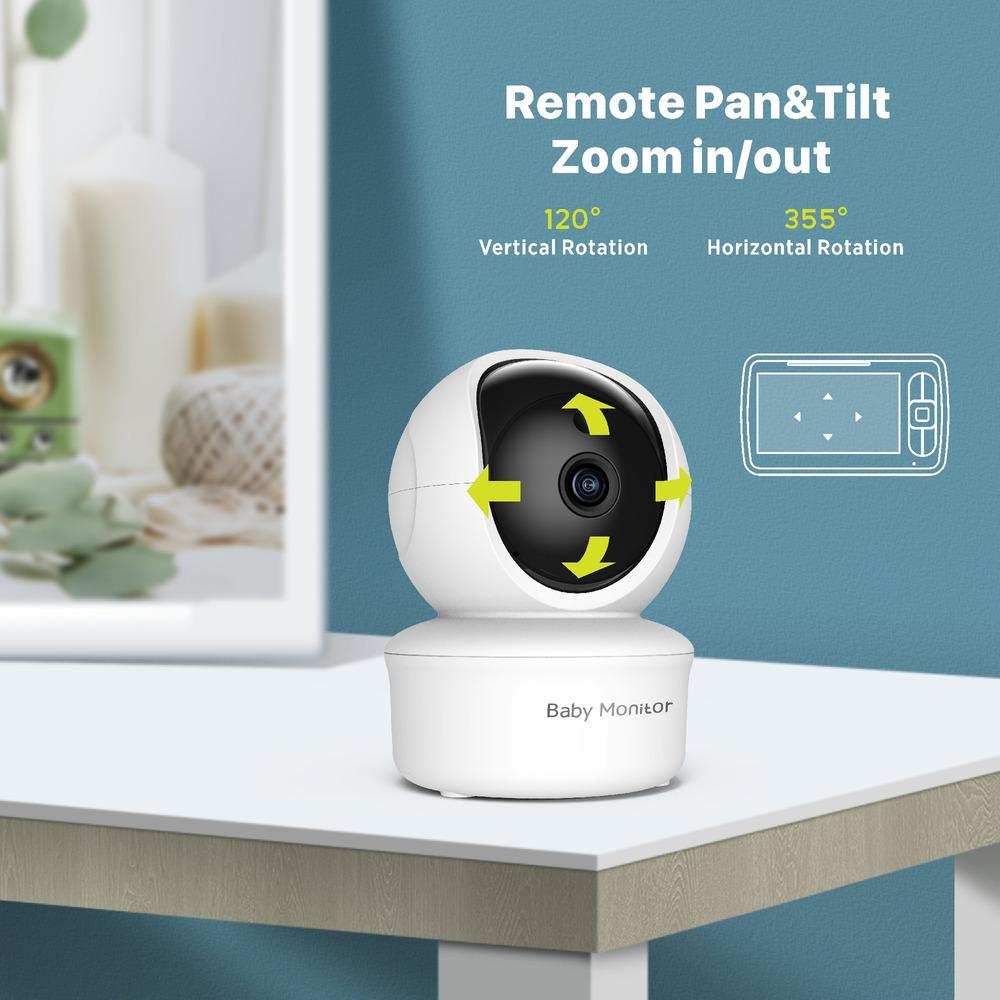 5 inch Video Baby Monitor With Camera Indoor Mini Kids Surveillance cameras Two way Audio Night Vision Babysitter Security Camer
