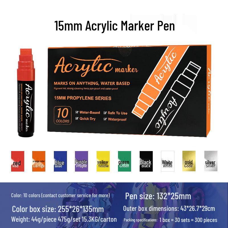 Somichi 15mm Large Tip Acrylic Graffiti Marker - Opaque & Stackable