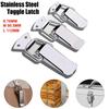 Stainless Steel Spring Loaded Latch Silver Lock Snap Furniture Fitting Latch Catch  Wooden Box