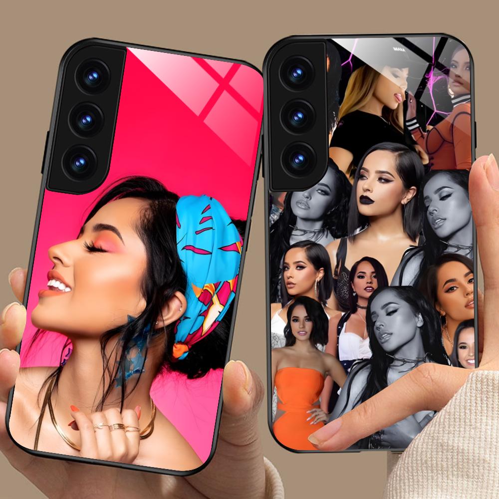 Fashion Becky G Glass Mobile Phone Case for Samsung Galaxy S26 S25 S24 S23 S22 S21 S20 Note20 Plus FE Ultra Colorful Cover