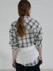 Elssibeui Bold Check Loose-Fit Shirt_White