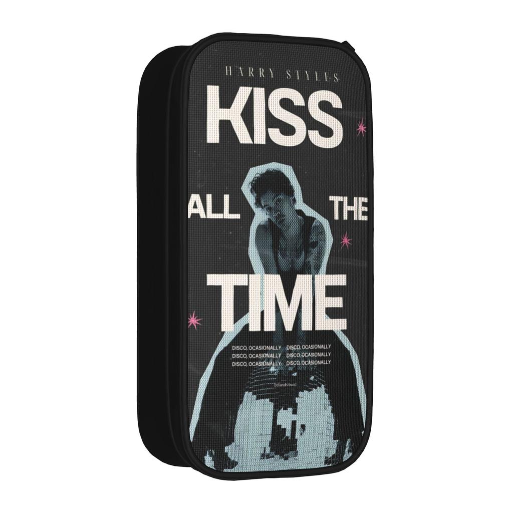 Lustiger Kuss Immer Disco Tour Federmäppchen Harrys Musikstile Federmäppchen Stift für Mädchen Jungen Taschen Schulbedarf Schreibwaren