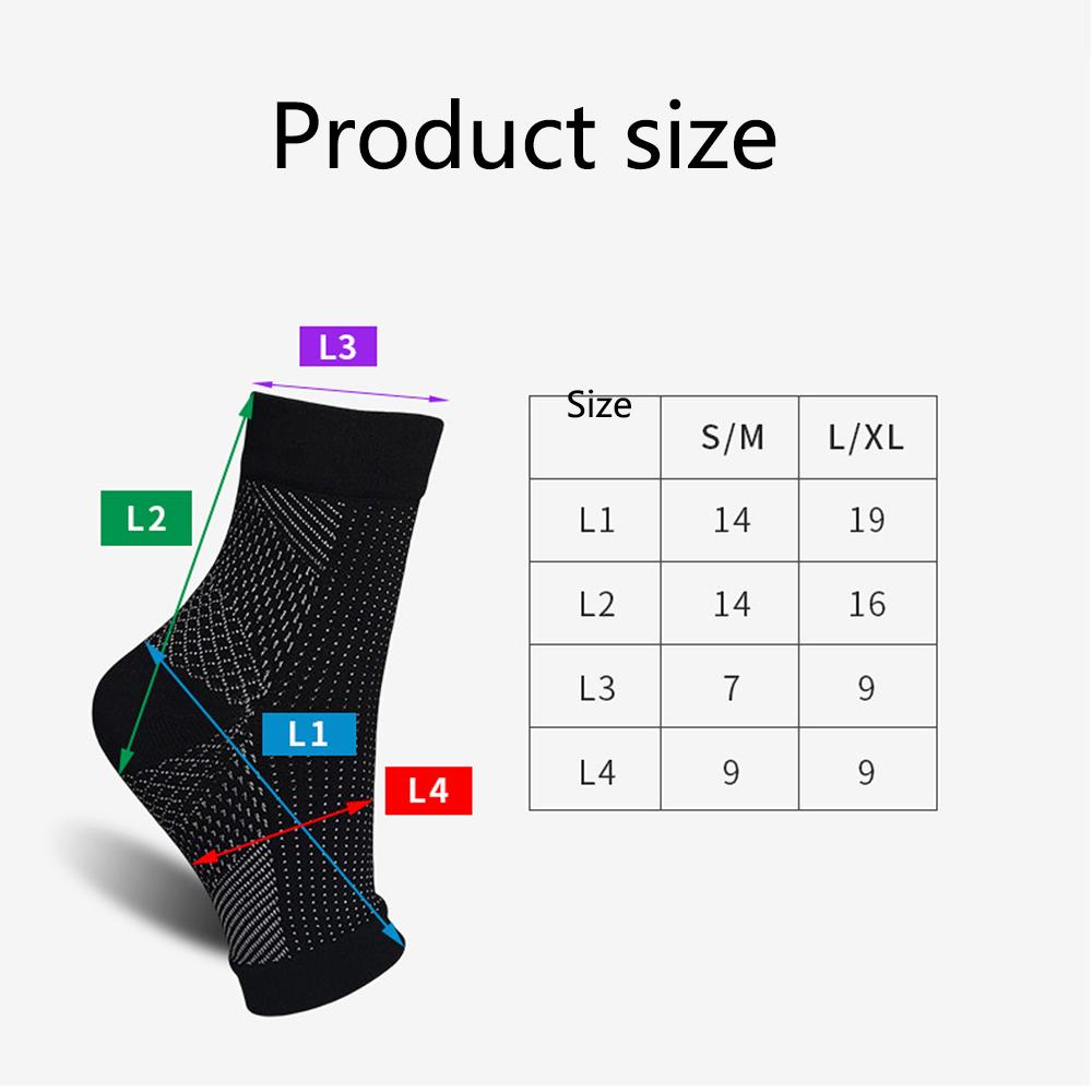 2 Pairs of Fasciitis Socks for Women and Men for Arch & Heel Pain Relief