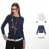 HeyHenry Womens Slim Fit T-Shirt 2025 Long Sleeve Solid Color Spliced Design Casual Top