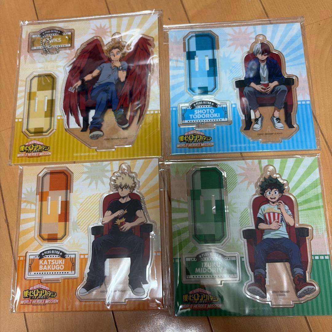 Used Acrylic stand World Heroes Mission My Hero Academia set