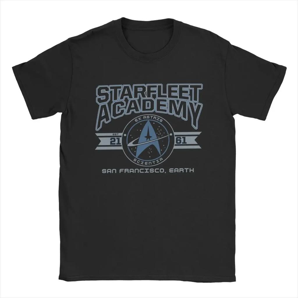 Men's T-Shirt Stars Treks Starfleet Academy Earth Creative Pure Cotton Tee Shirt Short Sleeve T Shirts O Neck Tops Printing#Color(3)