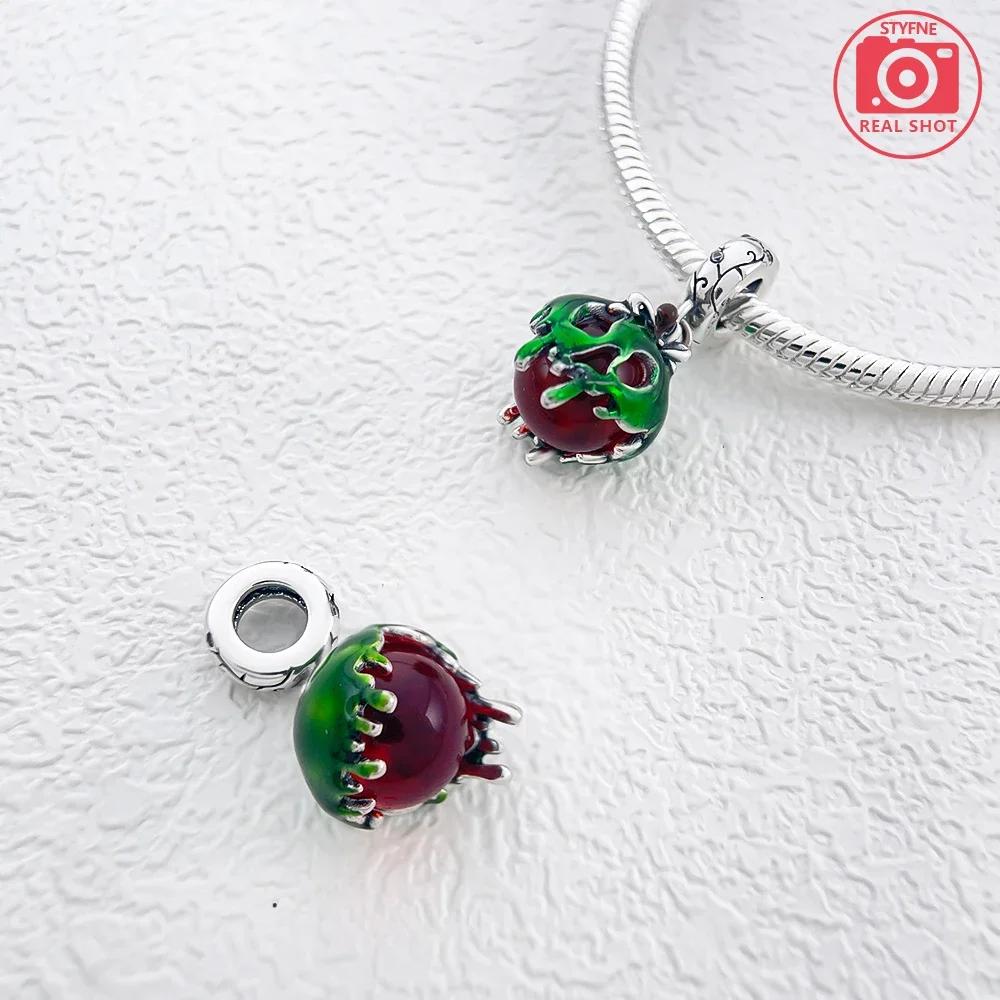 Copper Metal Halloween Luminous White Horror Ghost Dark Devil Charm Bead Component Bead Component Compatible With Authentic Original Brand Bracelet