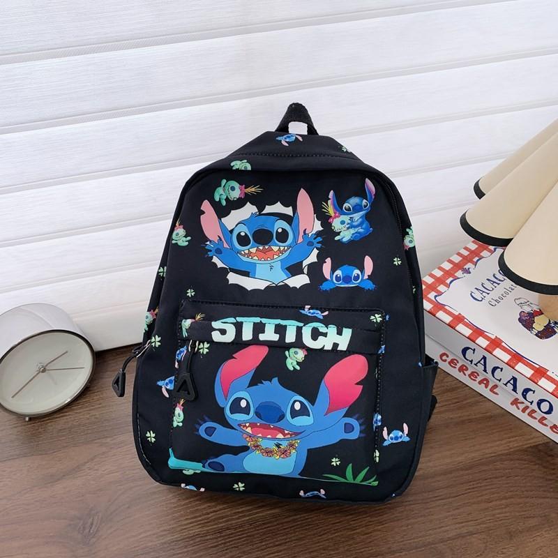 Disney Stitch Cartoon Backpack For Toddlers Large Capacity Kids School Bag With Breathable Design