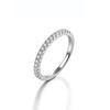 S925 Sterling Silver Rose Gold Moissanite Thin Ring: Three-Color Half-Circle, Stackable Diamond Band for Women