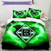 3pcs Borussia Mönchengladbach LOGO pattern bedding set duvet cover set includes duvet cover &pillowcases, perfect all season bedroom decoration & gift