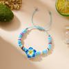 Bohemian Big Flower Charm Bracelets For Women Pink Red Blue Green Flowers Soft Clay Pottery Beaded Bangles Party Jewelry