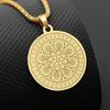 Fashion New Mandala Pendant Simple Mandala Flower Pendant Men's Trend Necklace