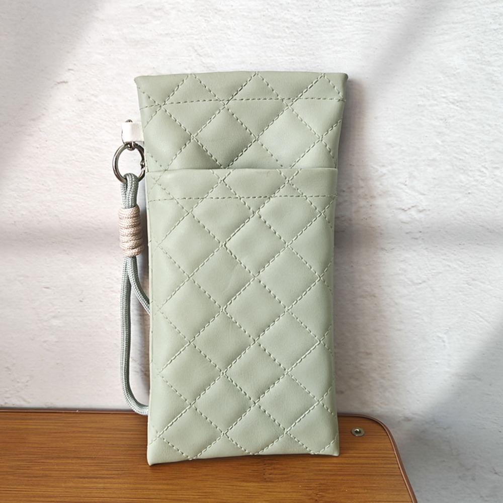 Double-layer Glasses Bag Grid Pattern Sunglasses Case Sunglasses Storage Bag Eyewear Accessories