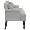 Bench with Cushions Light Grey 120.5 x 65 x 75 cm Velvet