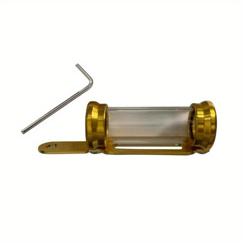 Universal Motorcycles Metal Tax Disc Tube Holder Stand Moped Scooter Transparent Cylinder Paper Placing Tube Waterproof D7YA