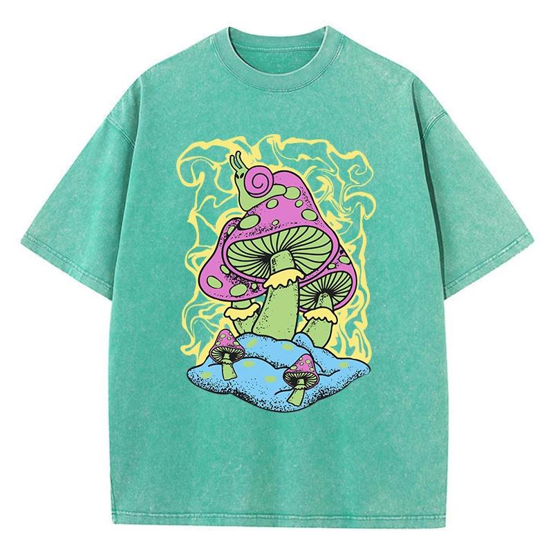 Cotton Washed T-Shirts Trend Distressed Loose Tops Mmortal Beauty Inside Butterfly Printing Short Sleeve Summer Clothes S