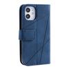 For iPhone 12 Mini Case Wallet Leather Phone Cover Skin-touch Texture