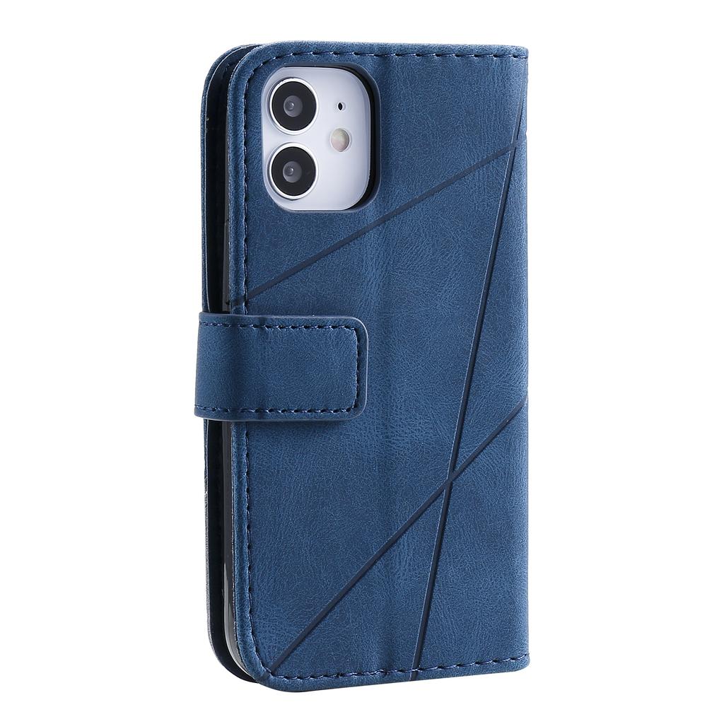 For iPhone 12 Mini Case Wallet Leather Phone Cover Skin-touch Texture