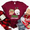 Kawaii Bubu Dudu Merry Christmas Couple Tshirt Trendy Funny Cartoon Anime Shirt Fashion Holiday Party Celebrate Cotton Tees